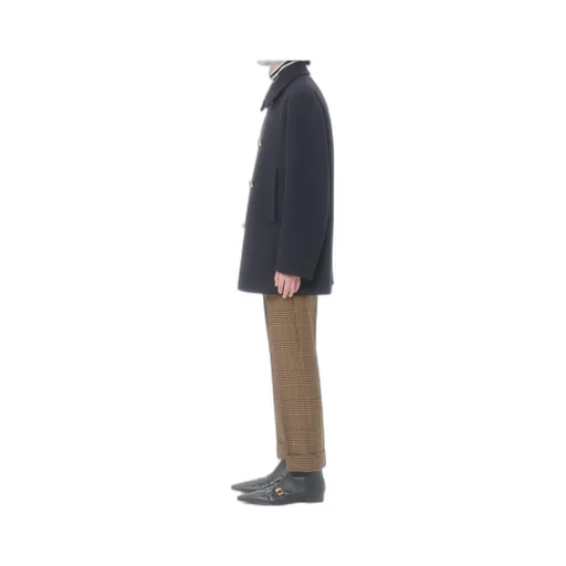 Valentino Double-Breasted Wool Felt Coat