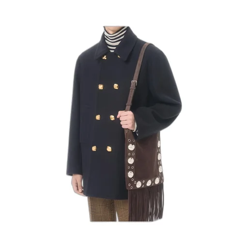 Valentino Double-Breasted Wool Felt Coat