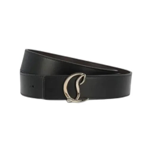 Christian Louboutin Logo Plaque Buckle Belt