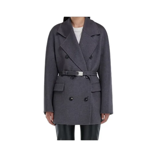 Ferragamo Double Breasted Belted Long Jacket