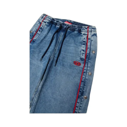 Diesel Kids Oval-D Embroidered Drawstring Jeans