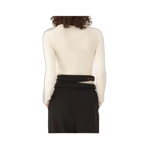 Chloé Scoop-Neck Henley Sweater