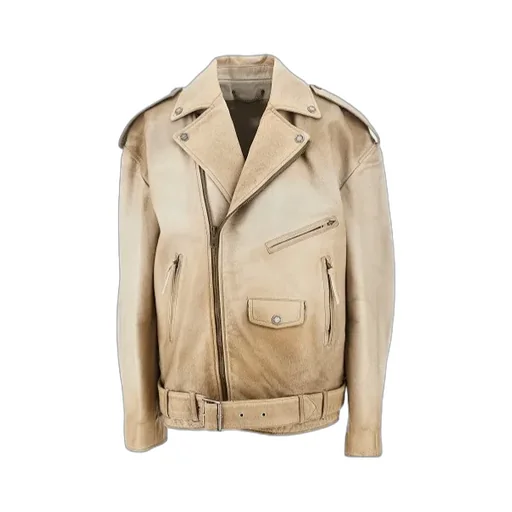 Golden Goose Deluxe Brand Belted Waist Biker Jacket