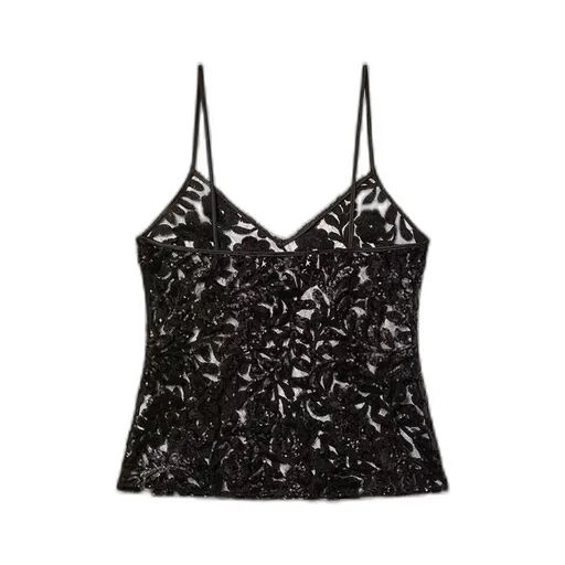 Golden Goose Deluxe Brand Floral Seqin Embellished V-Neck Top