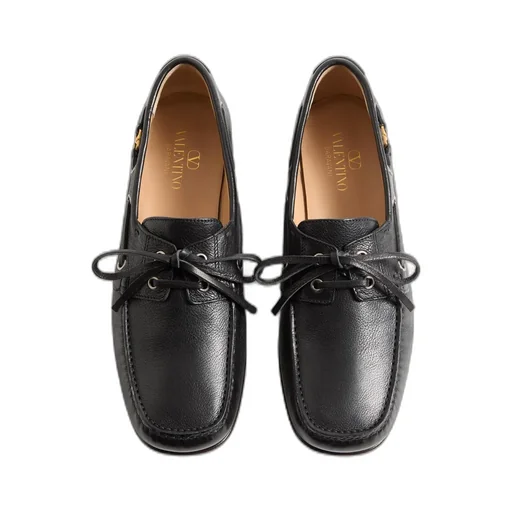 Valentino Square Toe Slip-On Loafers