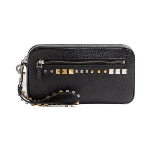 Valentino Garavani Rockstud Zip-Up Pouch