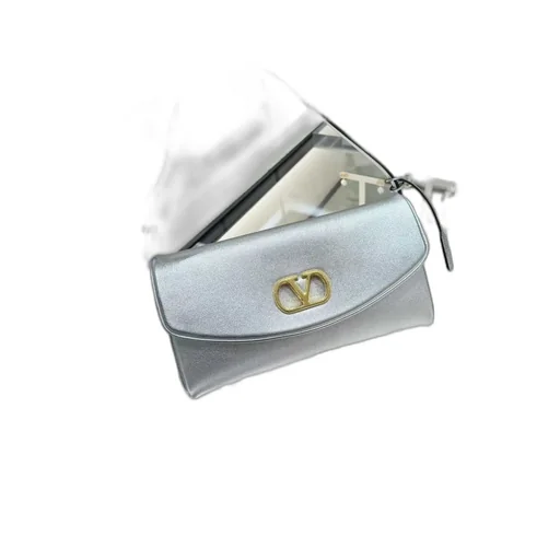 Valentino Garavani Devain Small Shoulder Bag In Laminated Nappa Leather