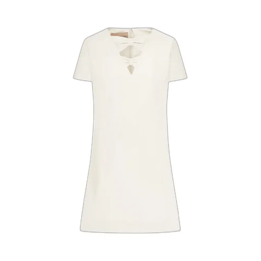 Valentino Bow Detailed Short-Sleeved Dress