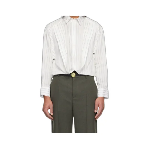White Pinstripe Infinity Shirt