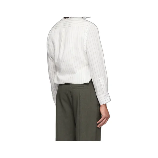 White Pinstripe Infinity Shirt