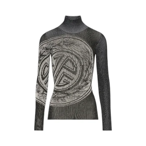 Laurel Stamp Jacquard Long-Sleeves Sweater