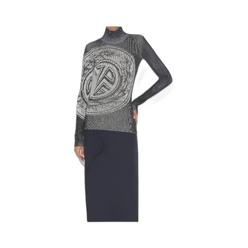 Laurel Stamp Jacquard Long-Sleeves Sweater