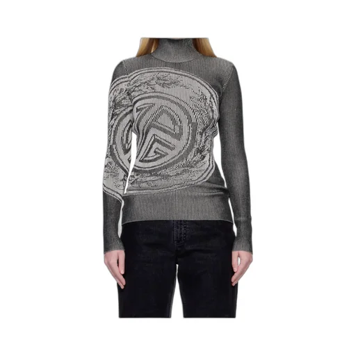 Laurel Stamp Jacquard Long-Sleeves Sweater