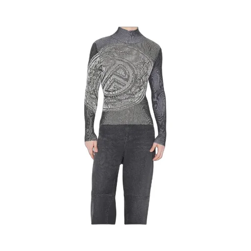 Laurel Stamp Jacquard Long-Sleeves Sweater