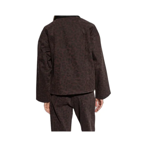 Leopard-Print Collar Jacket
