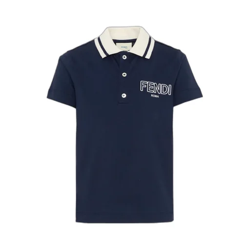 Fendi Kids Logo Detailed Polo Shirt