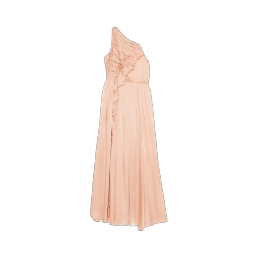 Single-Shoulder Ruffled Long Dress