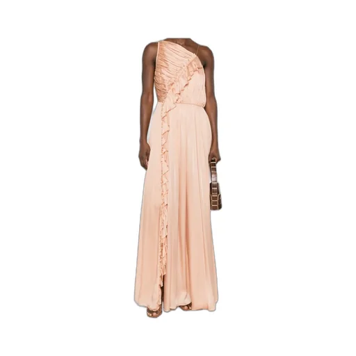 Single-Shoulder Ruffled Long Dress
