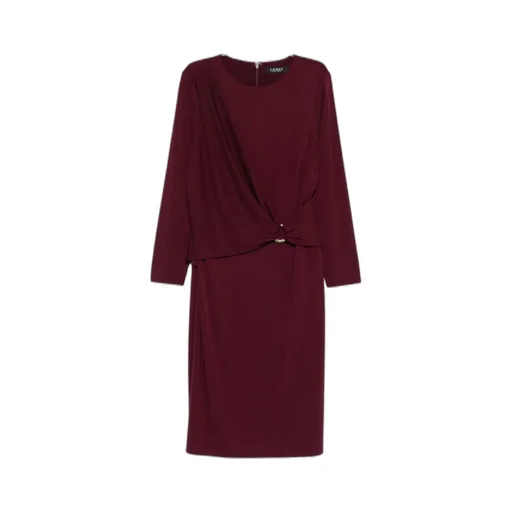 Stretch Jersey Round Neck 3/4 Sleeve Sheath Dress