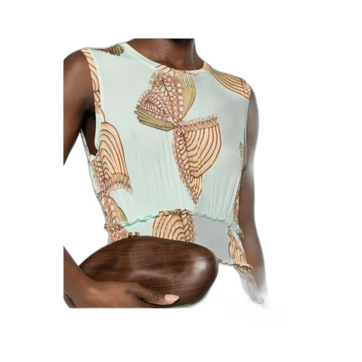 Butterfly-Printed Long Dress