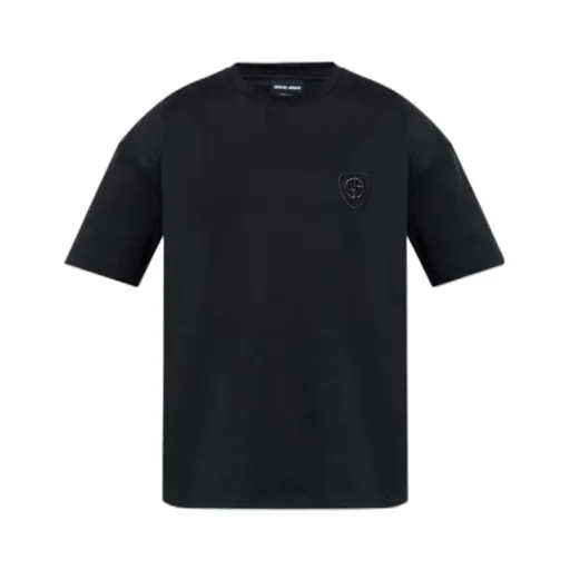 Giorgio Armani Logo Embroidered Crewneck T-Shirt