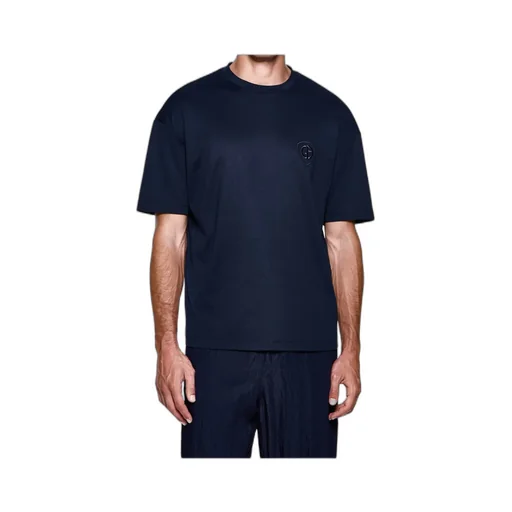 Giorgio Armani Logo Embroidered Crewneck T-Shirt