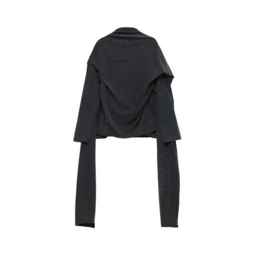 Deconstructed Pleated Scarf Logo T-Shirt