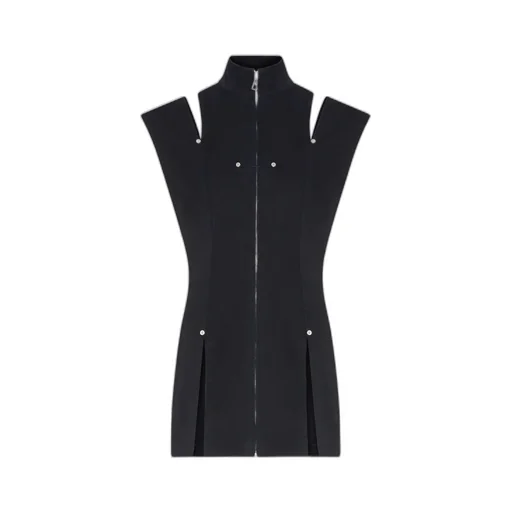 Zip-Front Sleeveless Dress