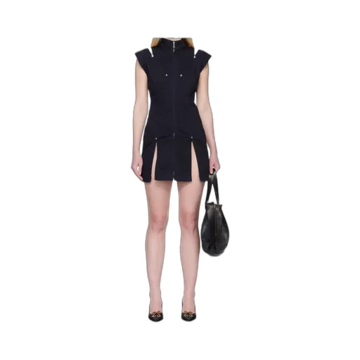 Zip-Front Sleeveless Dress
