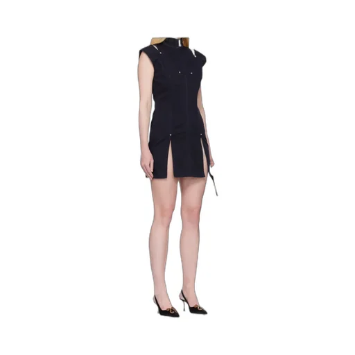 Zip-Front Sleeveless Dress