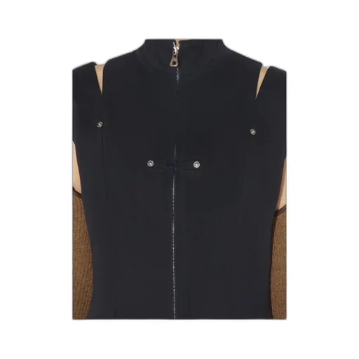 Zip-Front Sleeveless Dress