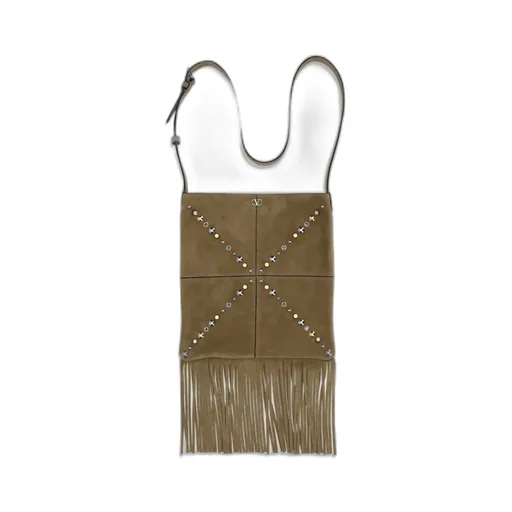 Valentino Nellcte Vlogo Signature Fringed Shoulder Bag