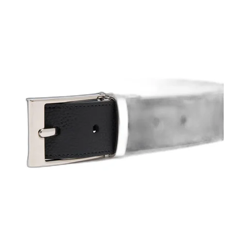 Reversible And Adjustable Belt In Black Leather