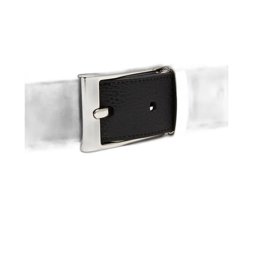 Reversible And Adjustable Belt In Black Leather