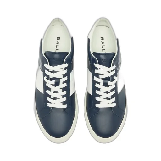 Hedon Sneaker In Blue And White Leather