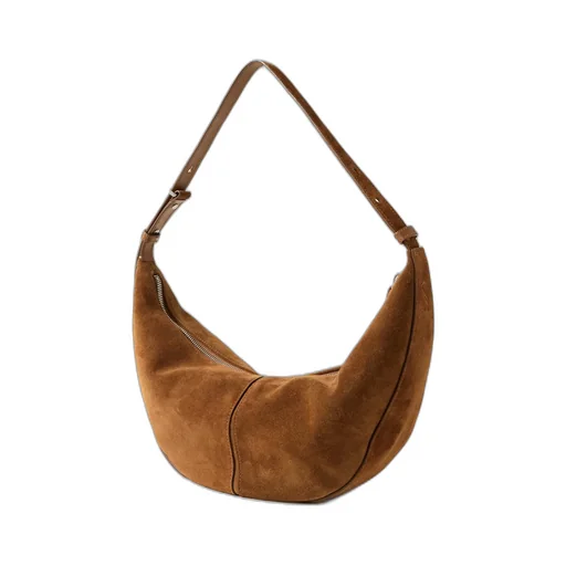 Sliding Patchwork Suede Shoulder Bag