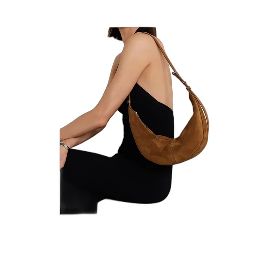 Sliding Patchwork Suede Shoulder Bag