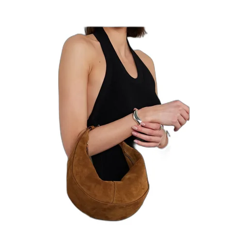 Sliding Patchwork Suede Shoulder Bag
