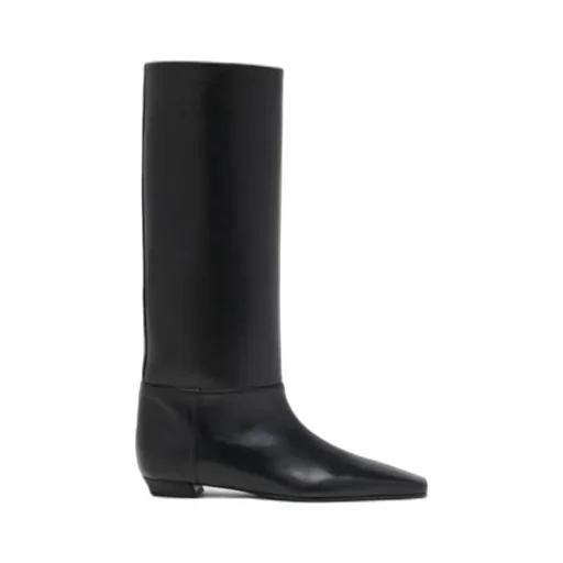 Trap Leather Knee-High Boots