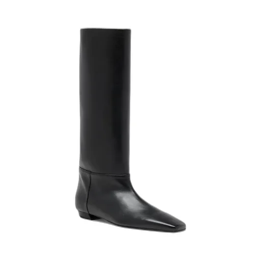 Trap Leather Knee-High Boots