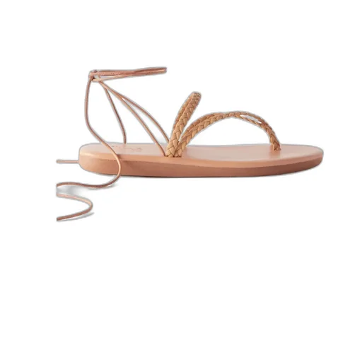 Round-Toe Flat Sandals