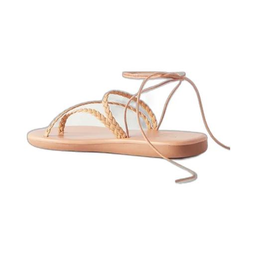 Round-Toe Flat Sandals