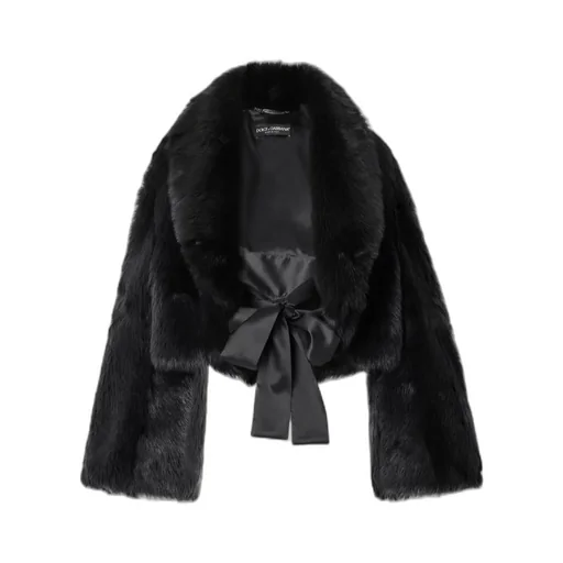 Belted Faux-Fur Jacket
