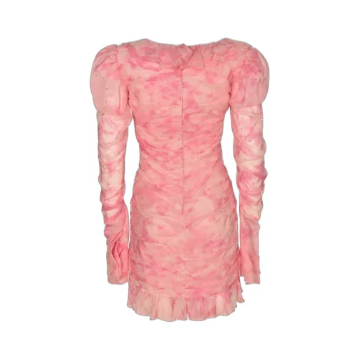 Tie-Dye Mini Dress With Embellishments