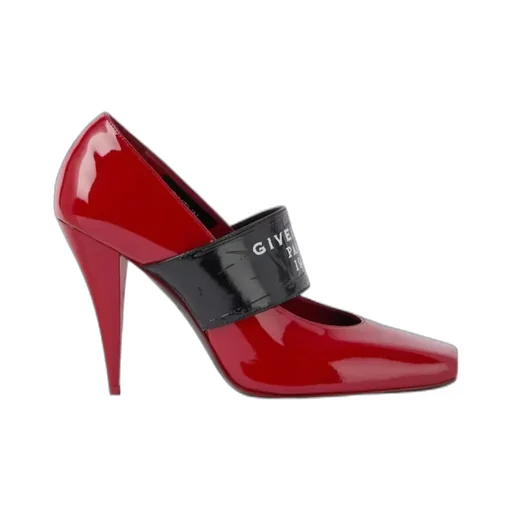 Sliced Square Givenchy Tape Pumps In Patent Leather