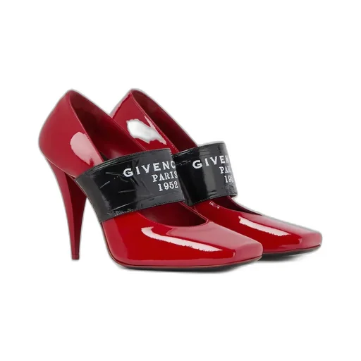 Sliced Square Givenchy Tape Pumps In Patent Leather