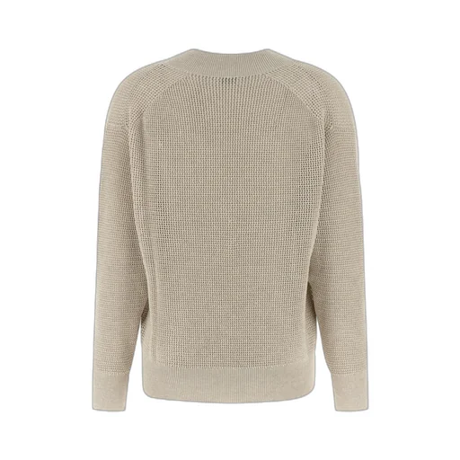 Brunello Cucinelli V-Neck Openwork Sweater