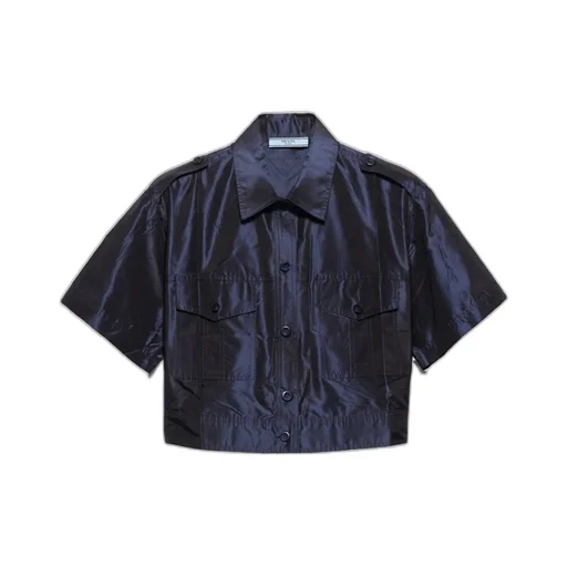 Cropped Taffeta Shirt