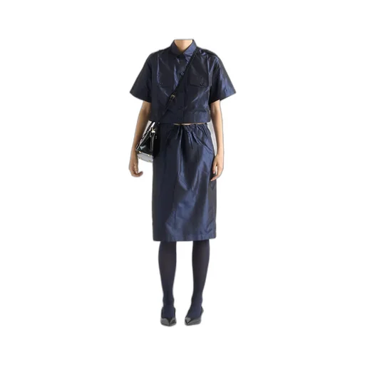 Cropped Taffeta Shirt