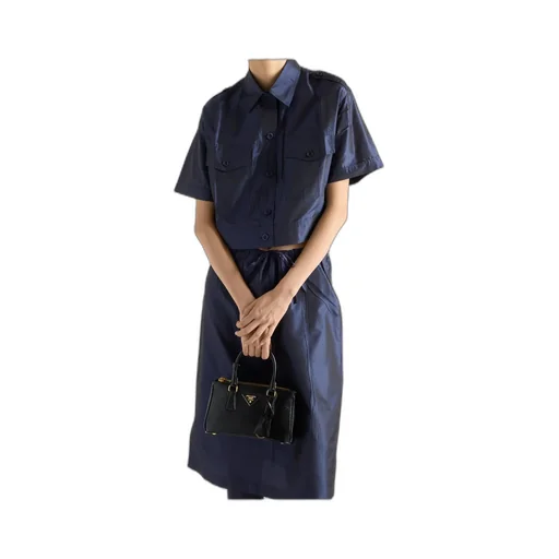 Cropped Taffeta Shirt
